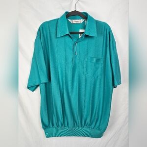Classics by Palmland NWT Jade Preppy Golf Travel Short Sleeve Polo Shirt sz XL